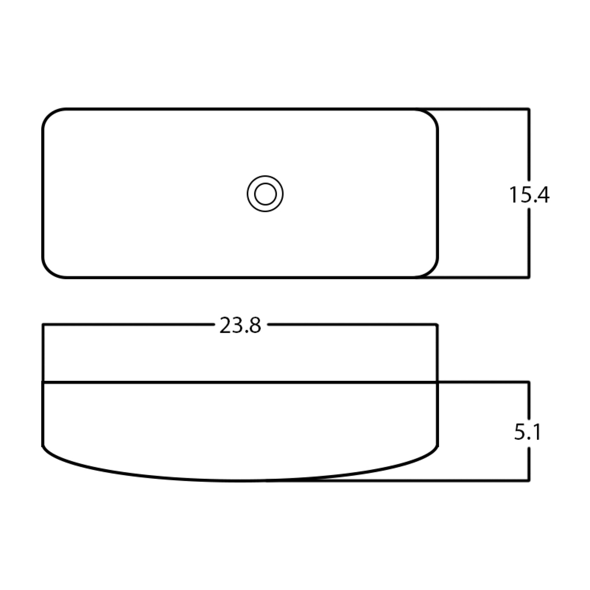 27.8-in. x 15.2-in. Rectangle Bathroom Vessel Sink White Enamel Glaze