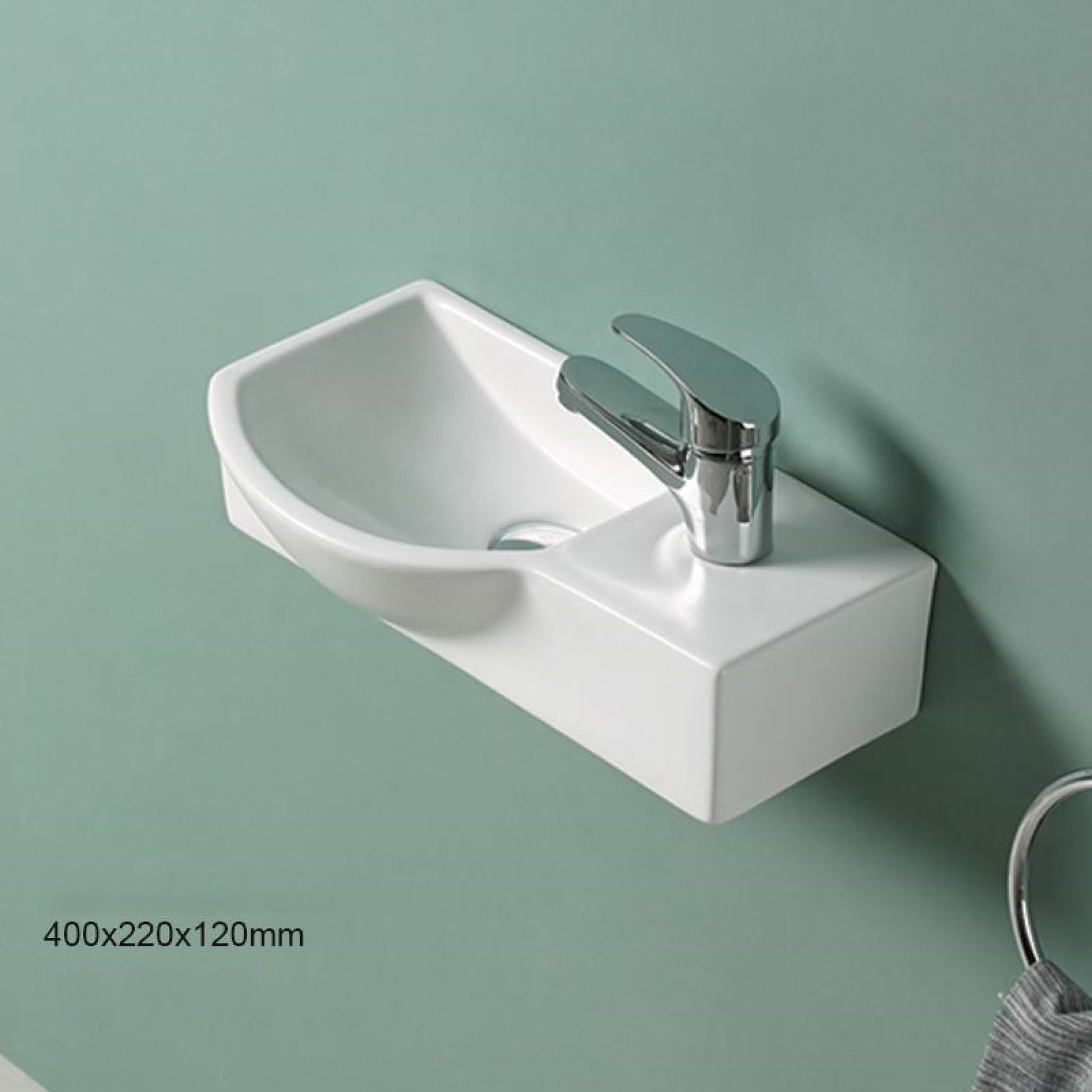 14.7-in. x 8.7-in. Rectangle Bathroom Vessel Sink White Enamel Glaze