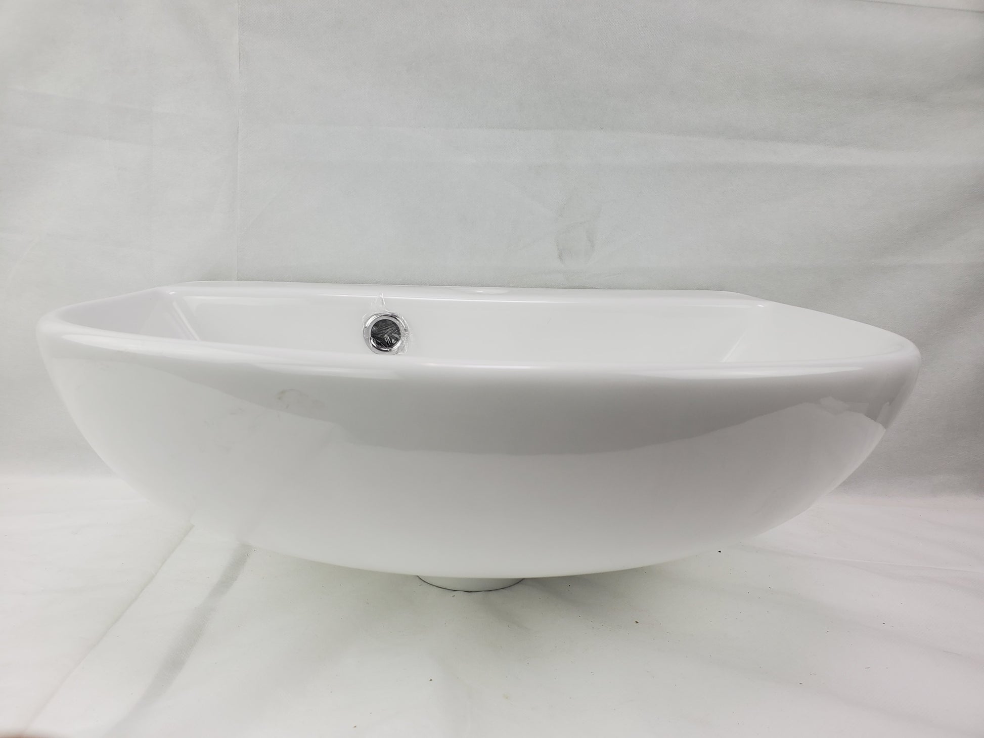 17.3-in. x 14.4-in. Rectangle Bathroom Vessel Sink White Enamel Glaze