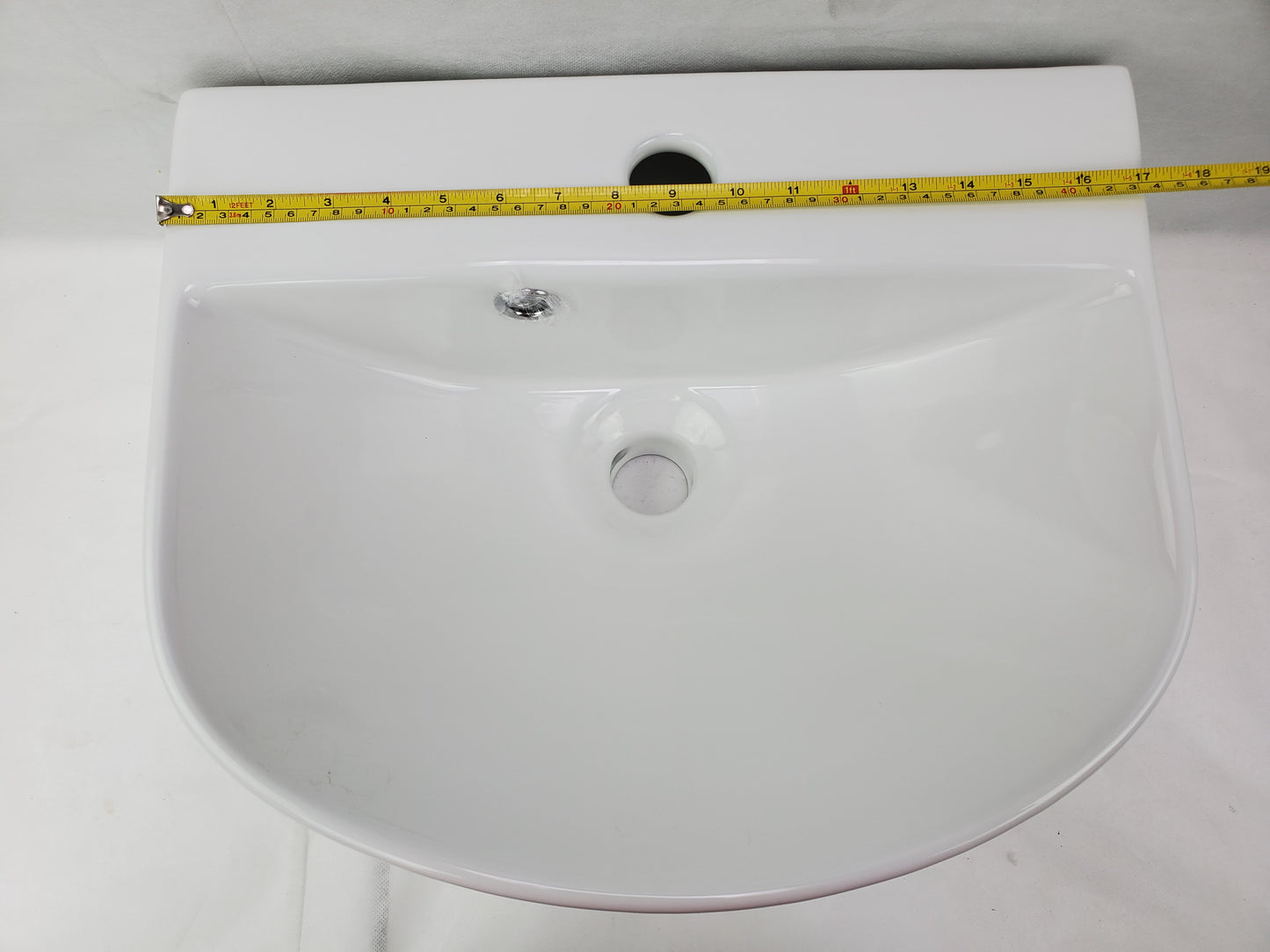 17.3-in. x 14.4-in. Rectangle Bathroom Vessel Sink White Enamel Glaze