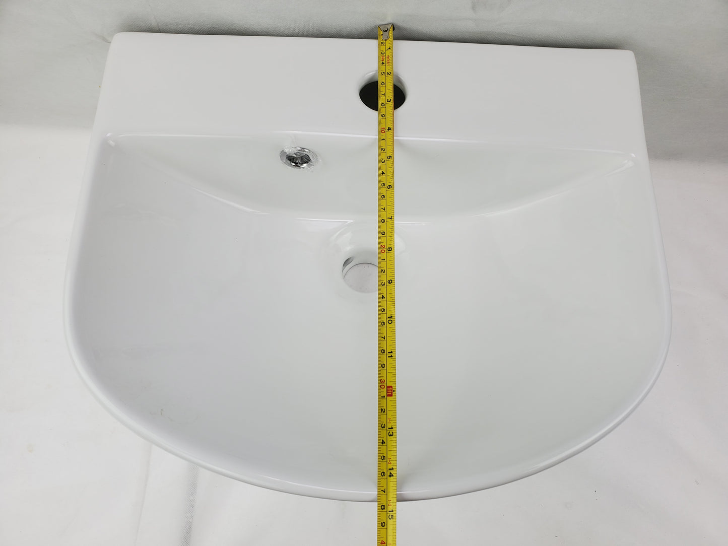17.3-in. x 14.4-in. Rectangle Bathroom Vessel Sink White Enamel Glaze