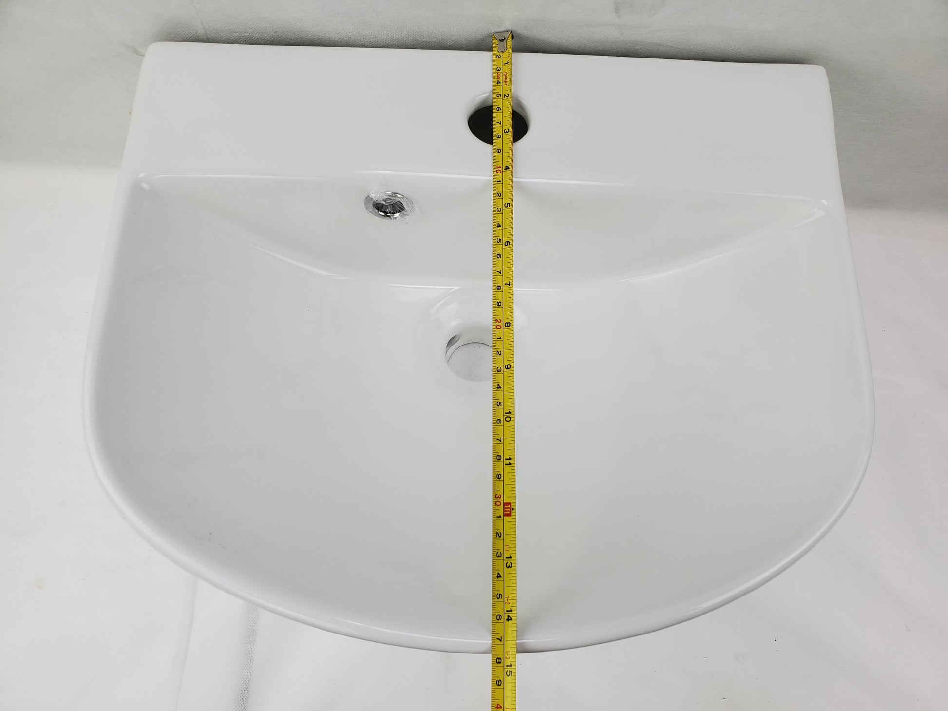 17.3-in. x 14.4-in. Rectangle Bathroom Vessel Sink White Enamel Glaze