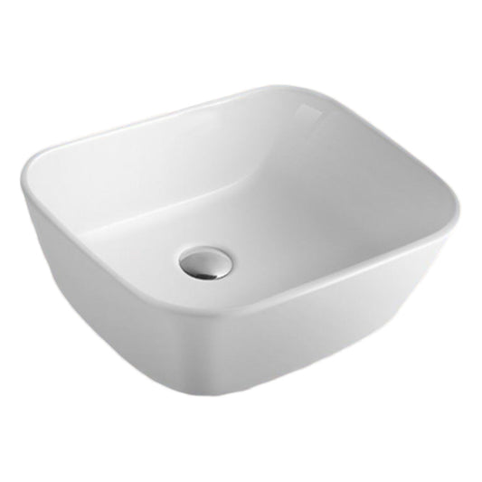 19.3-in. x 15.2-in. Rectangle Bathroom Vessel Sink White Enamel Glaze