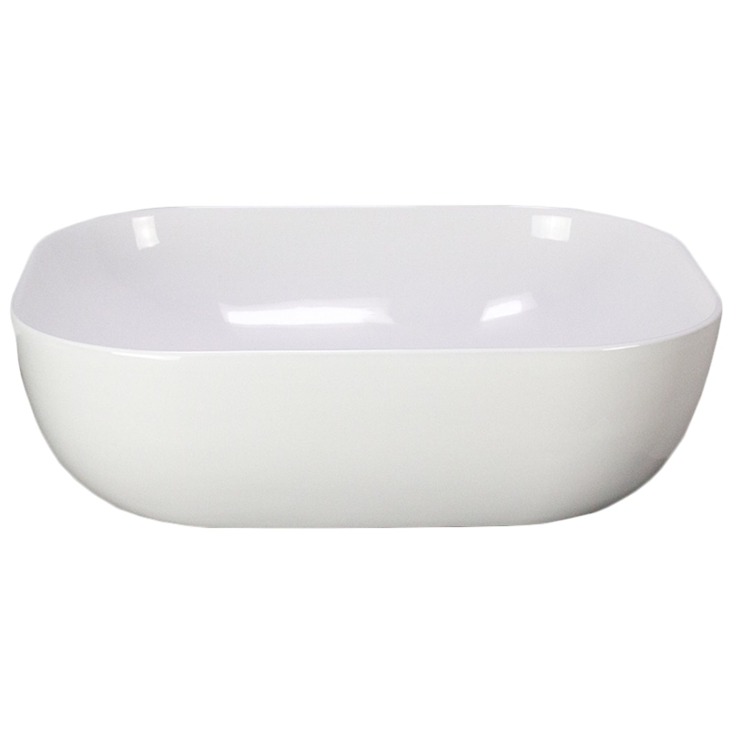 19.9-in. x 15.9-in. Rectangle Bathroom Vessel Sink White Enamel Glaze