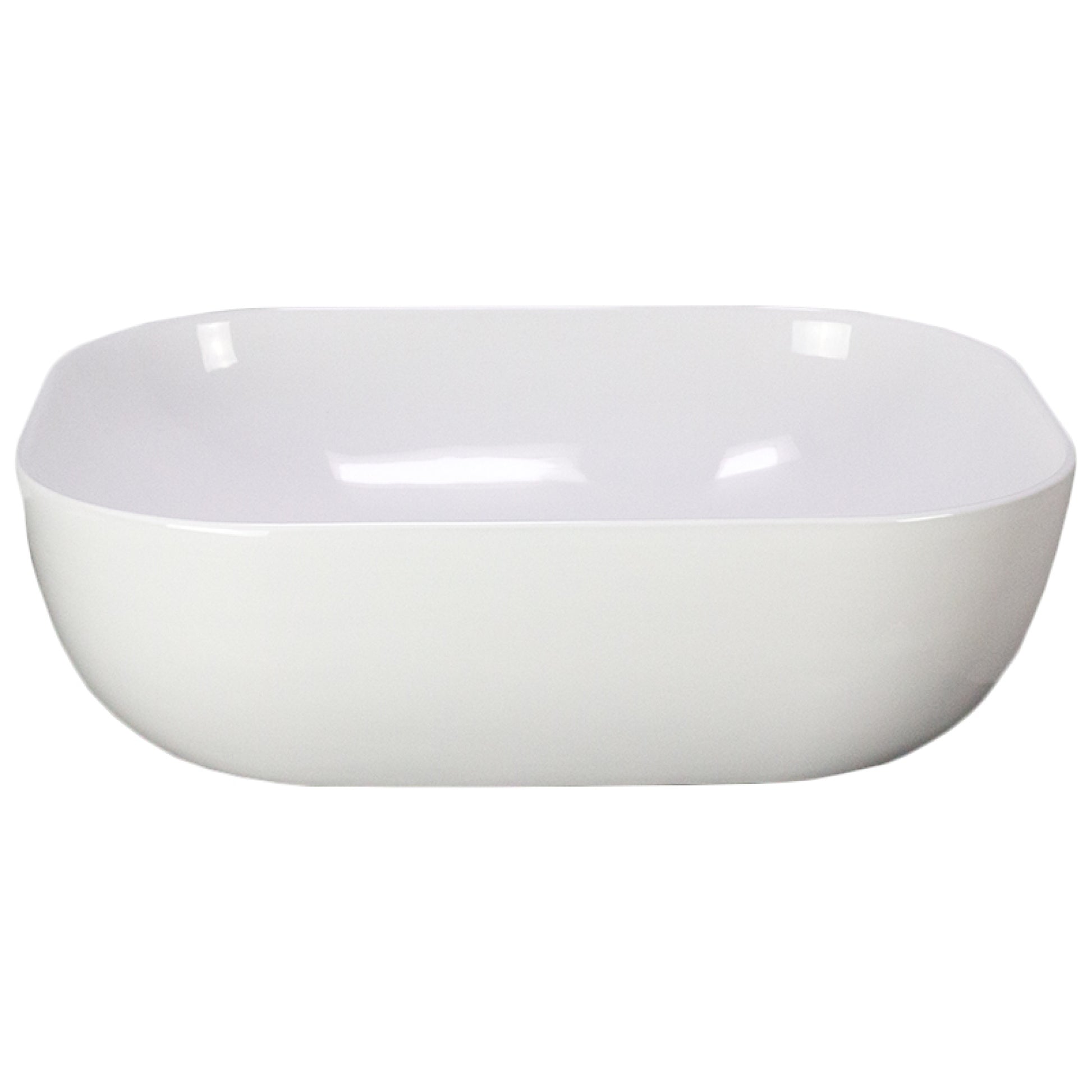 19.9-in. x 15.9-in. Rectangle Bathroom Vessel Sink White Enamel Glaze