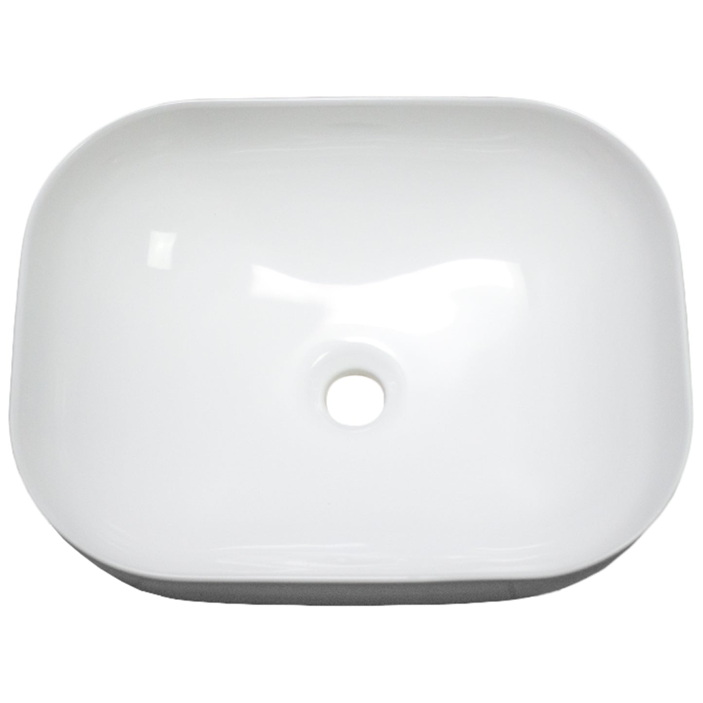 19.9-in. x 15.9-in. Rectangle Bathroom Vessel Sink White Enamel Glaze