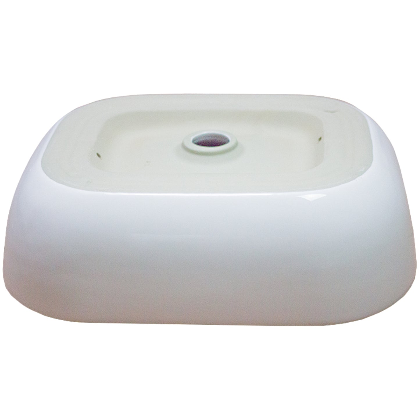 19.9-in. x 15.9-in. Rectangle Bathroom Vessel Sink White Enamel Glaze