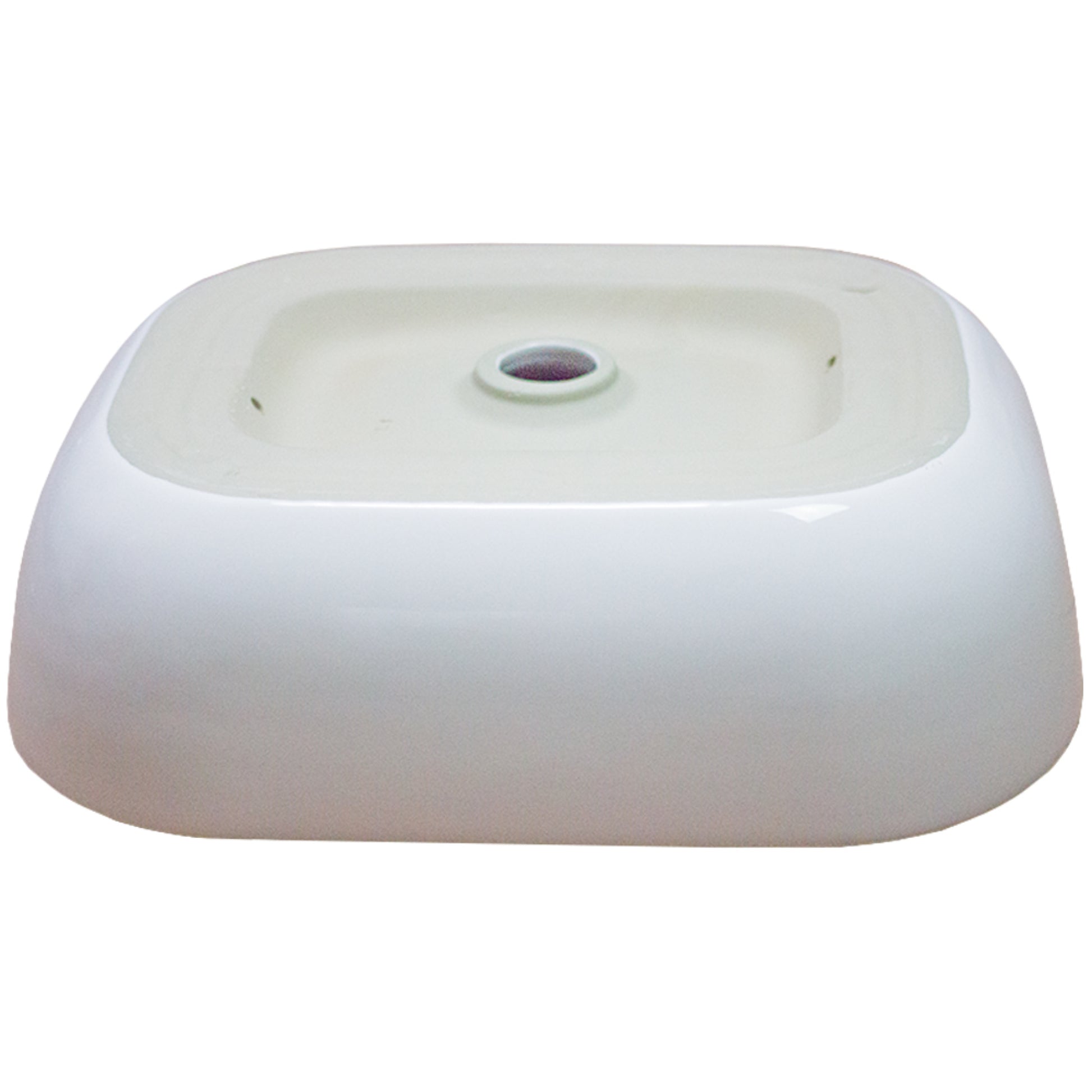 19.9-in. x 15.9-in. Rectangle Bathroom Vessel Sink White Enamel Glaze