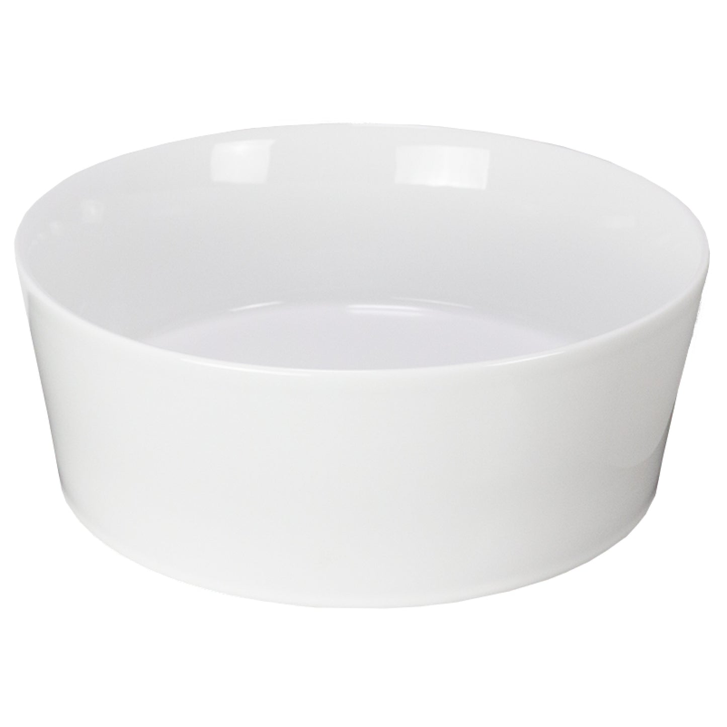 14.4-in. x 14.4-in. Round Bathroom Vessel Sink White Enamel Glaze