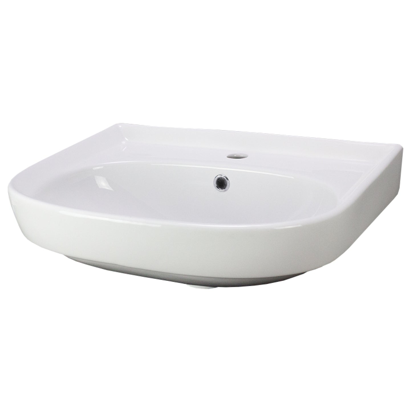 22-in. x 17.7-in. Rectangle Bathroom Vessel Sink White Enamel Glaze