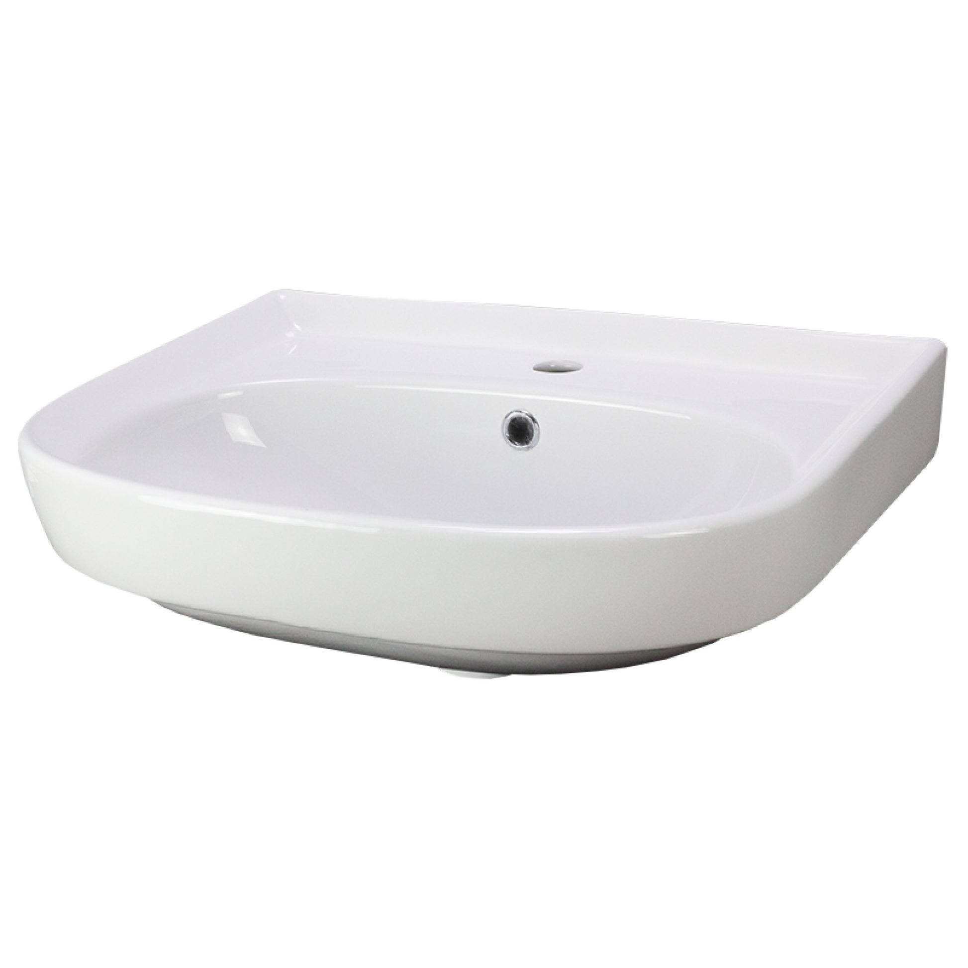 22-in. x 17.7-in. Rectangle Bathroom Vessel Sink White Enamel Glaze