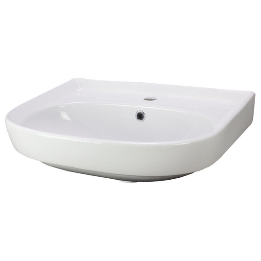 22-in. x 17.7-in. Rectangle Bathroom Vessel Sink White Enamel Glaze