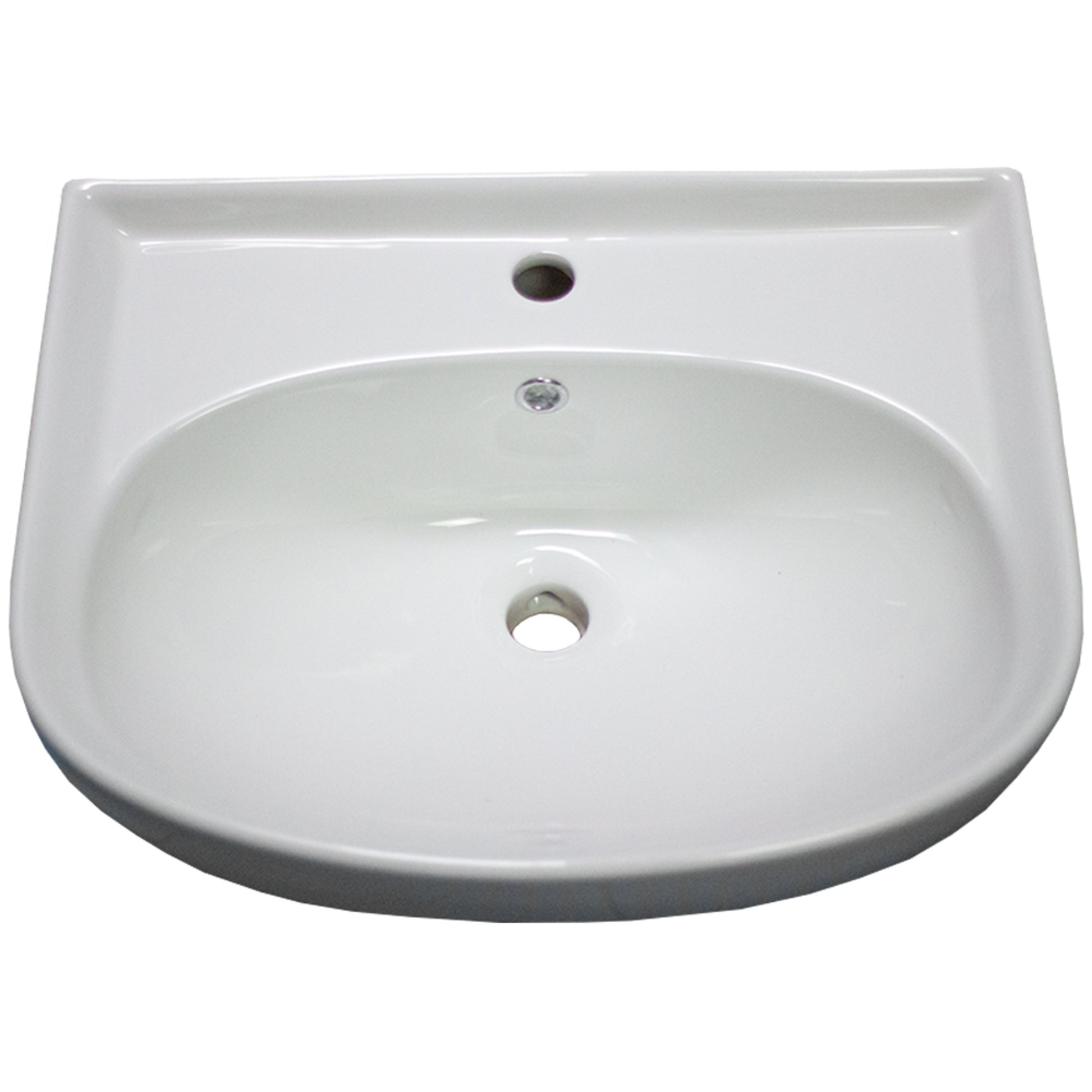 22-in. x 17.7-in. Rectangle Bathroom Vessel Sink White Enamel Glaze