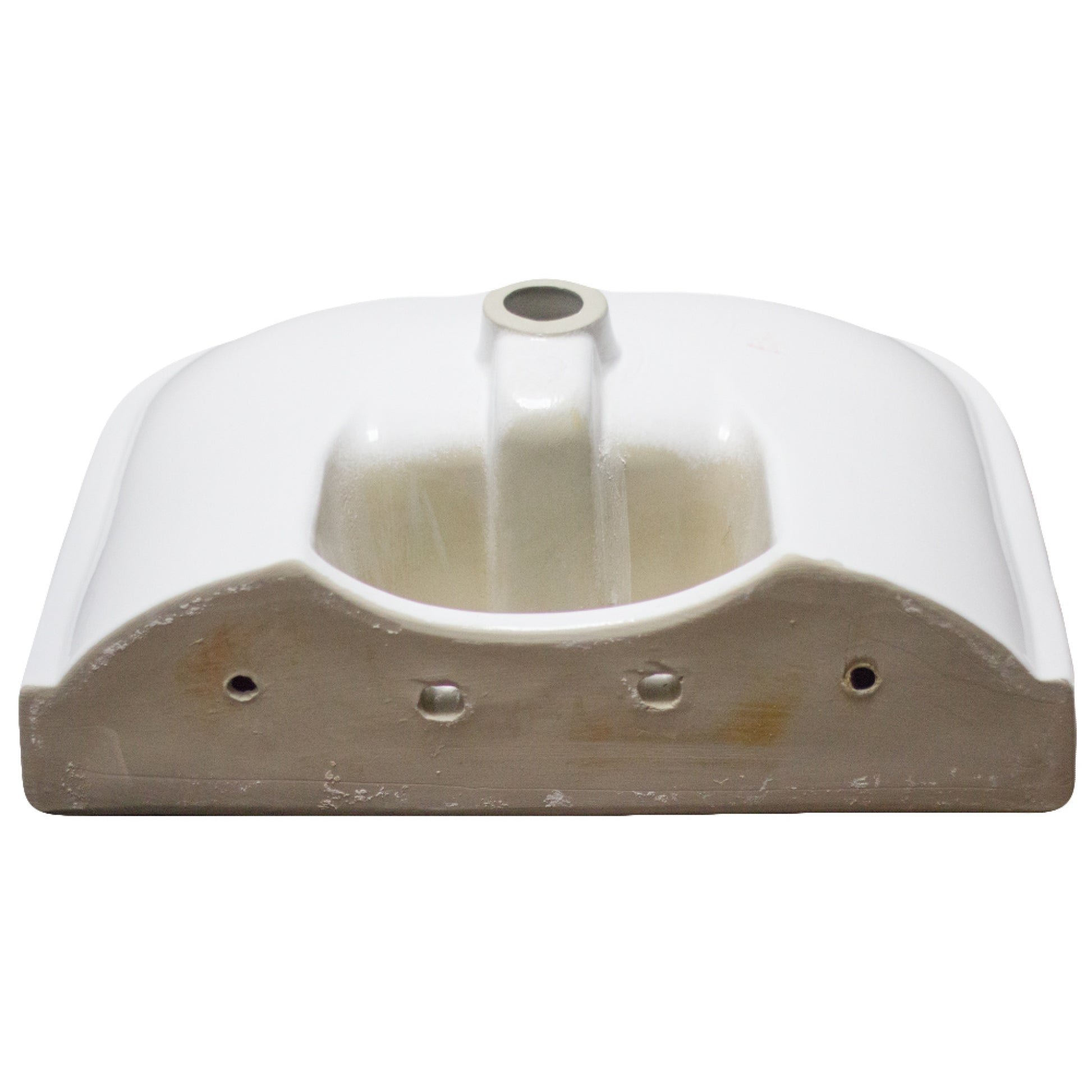 22-in. x 17.7-in. Rectangle Bathroom Vessel Sink White Enamel Glaze