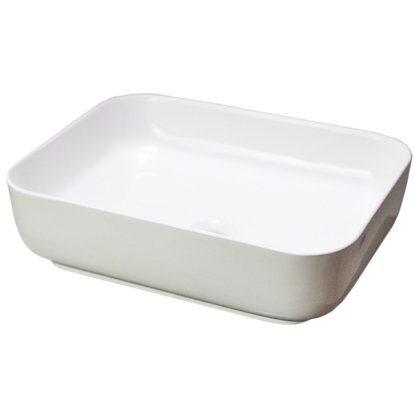 19.7-in. x 15.4-in. Rectangle Bathroom Vessel Sink White Enamel Glaze