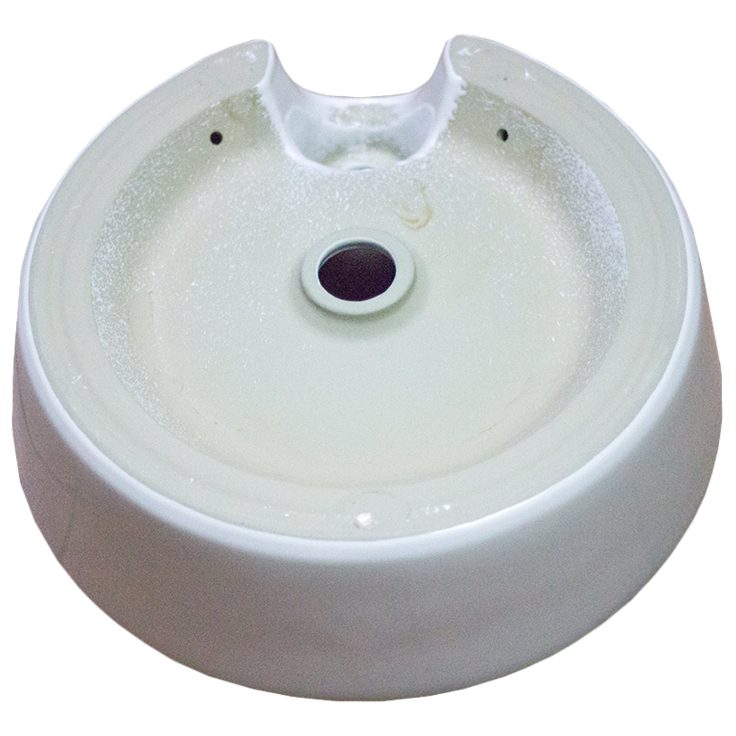 17.1-in. x 17.1-in. Round Bathroom Vessel Sink White Enamel Glaze
