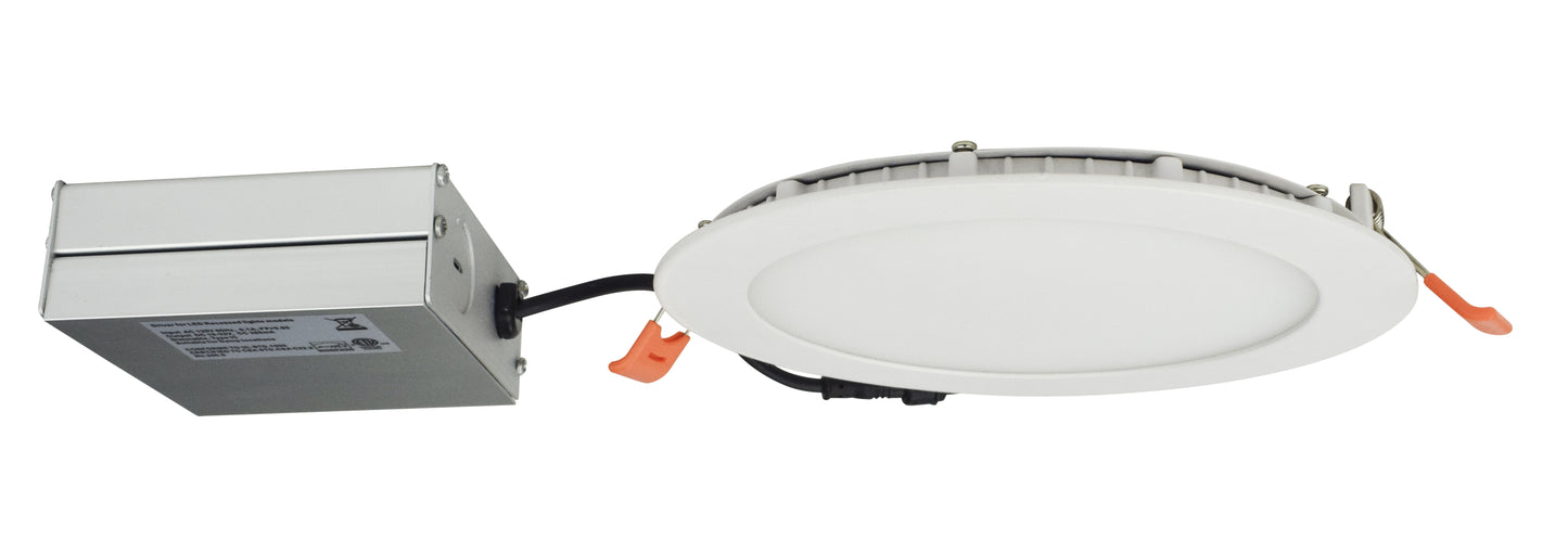 6-in. W Round Aluminum Semi-Recessed Pot Light In White Color