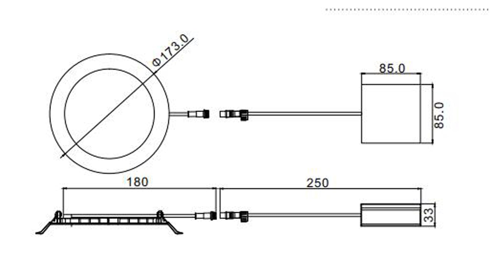 6-in. W Round Aluminum Semi-Recessed Pot Light In White Color