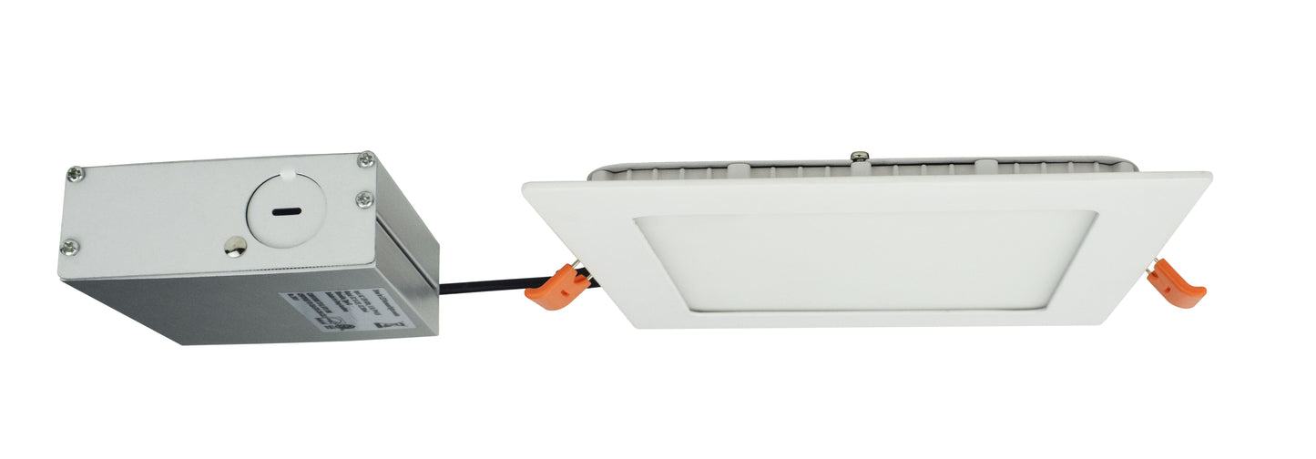 4-in. W Square Aluminum Semi-Recessed Pot Light In White Color