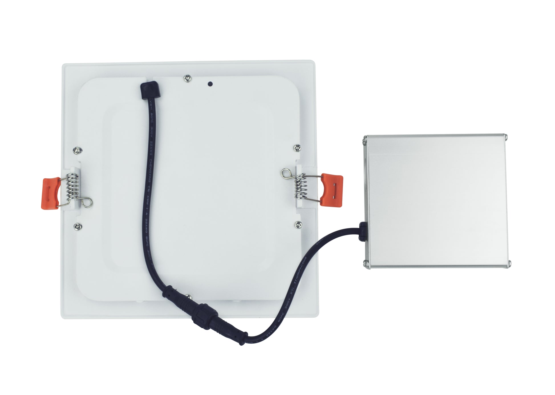 4-in. W Square Aluminum Semi-Recessed Pot Light In White Color