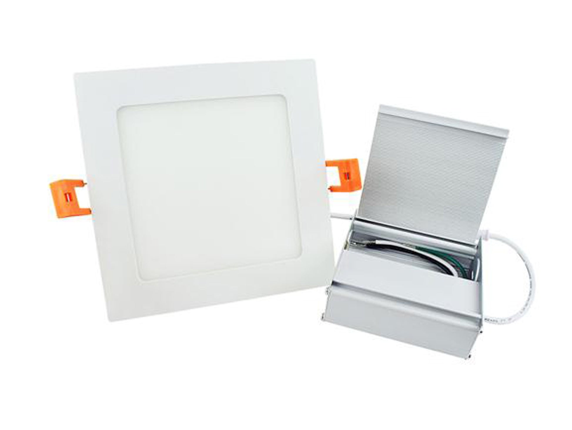 4-in. W Square Aluminum Semi-Recessed Pot Light In White Color