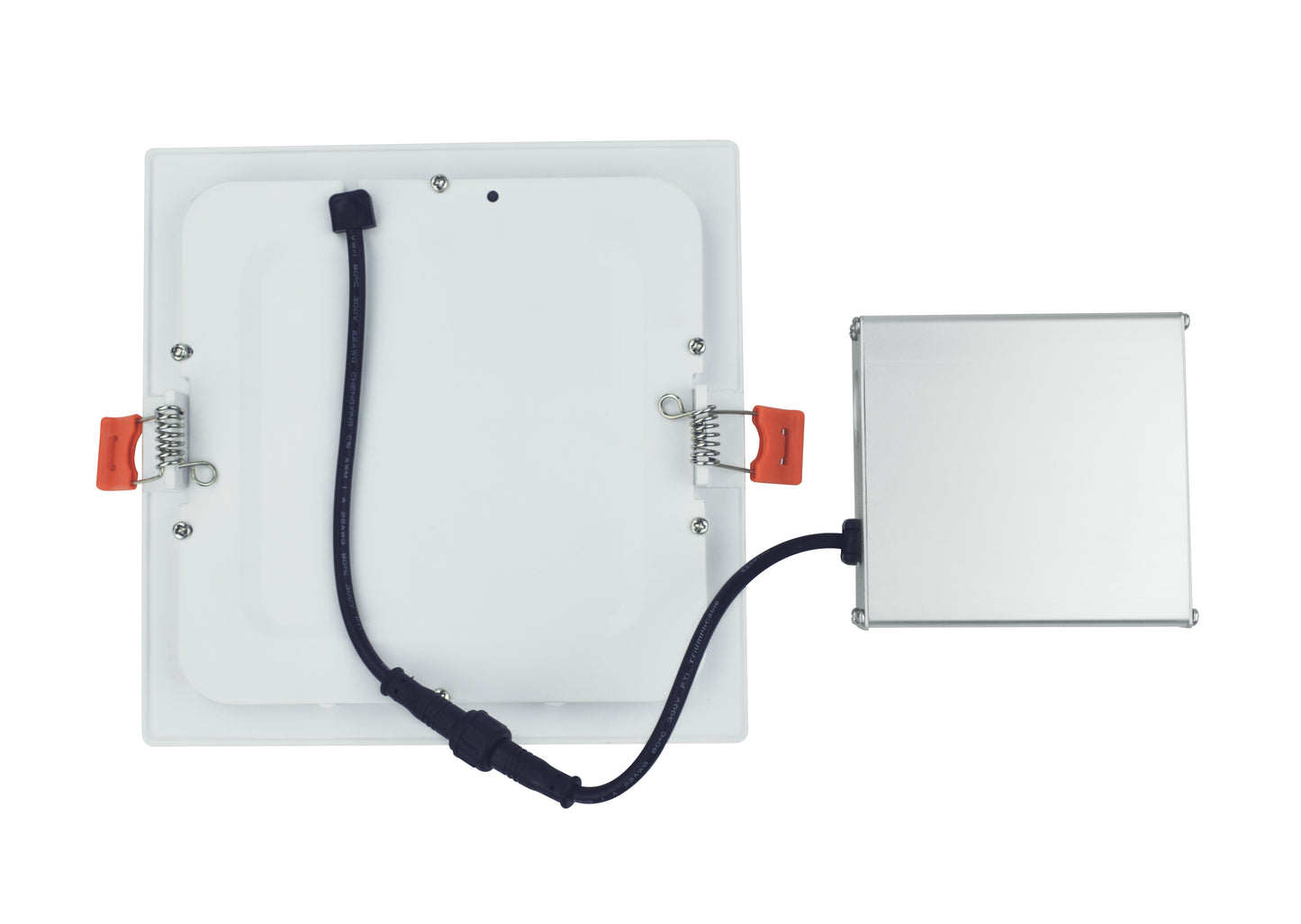 6-in. W Square Aluminum Semi-Recessed Pot Light In White Color