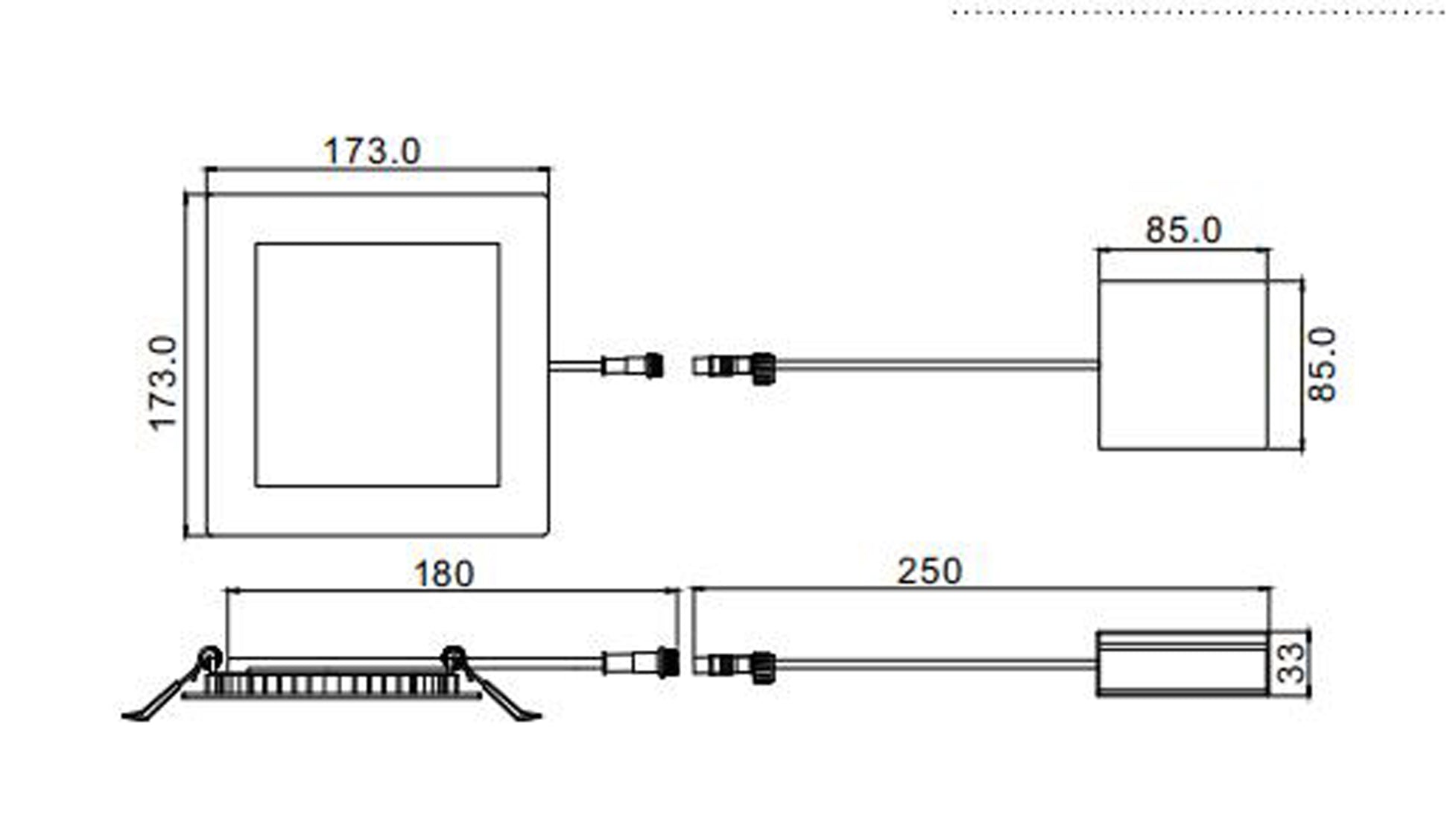 6-in. W Square Aluminum Semi-Recessed Pot Light In White Color