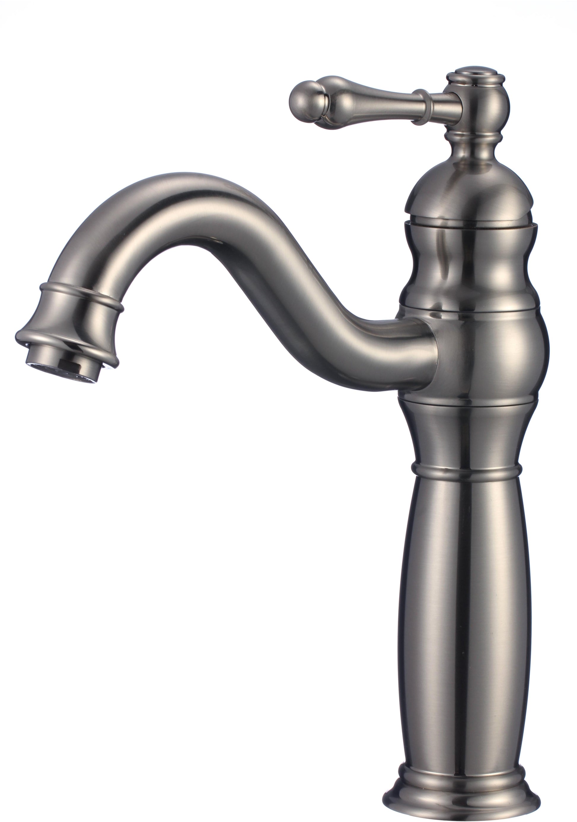 1 Hole CUPC Stainless Steel Bathroom Sink Faucet Brushed Nickel Lead Free Brass