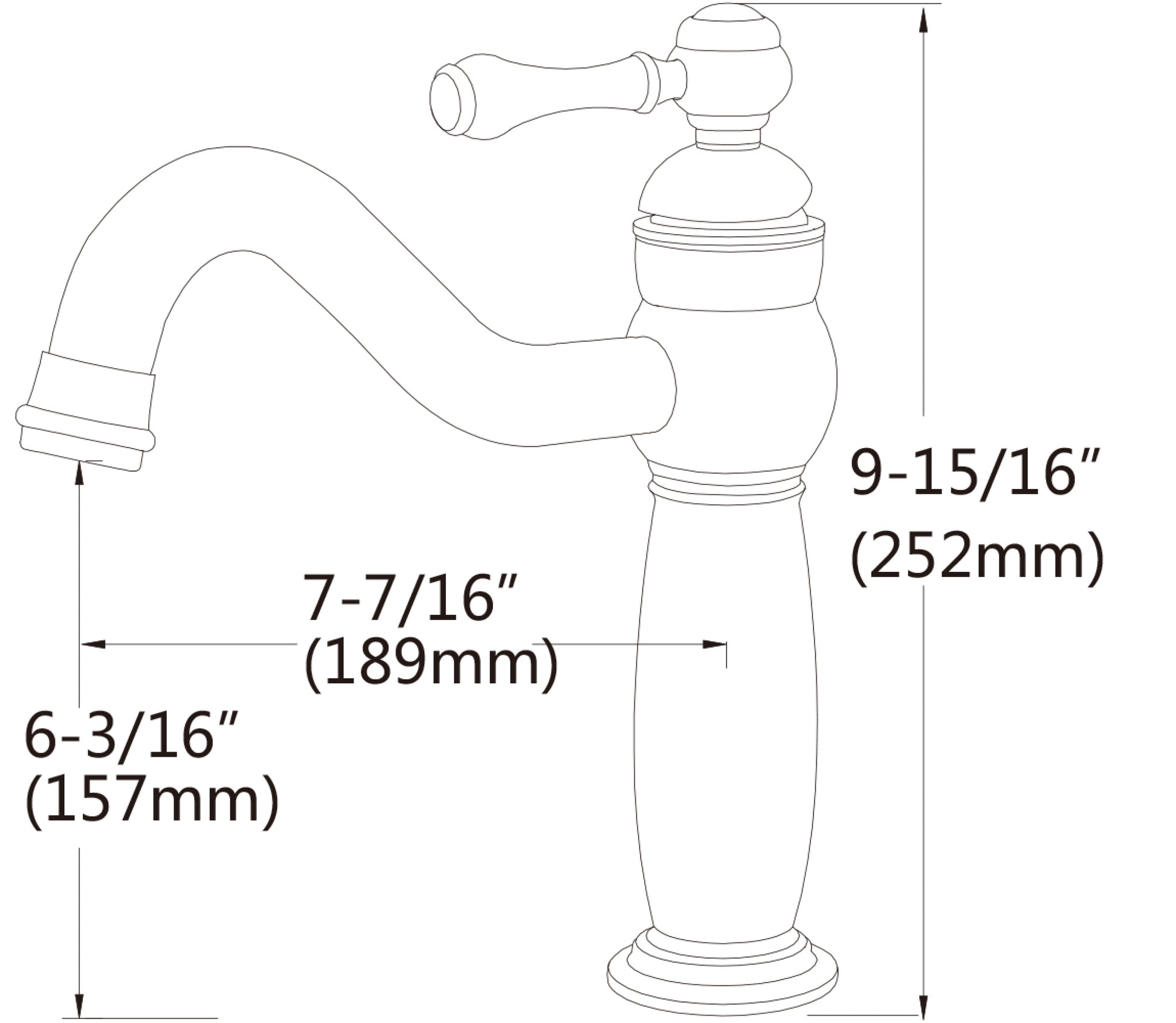 1 Hole CUPC Stainless Steel Bathroom Sink Faucet Brushed Nickel Lead Free Brass