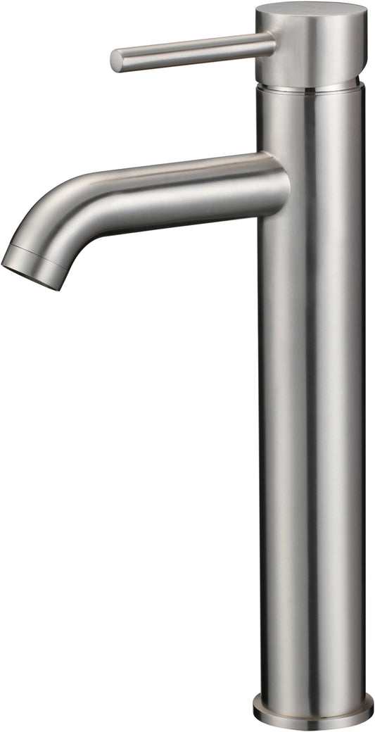 Deck Mount CUPC Stainless Steel Bathroom Sink Faucet Brushed Nickel Lead Free Brass