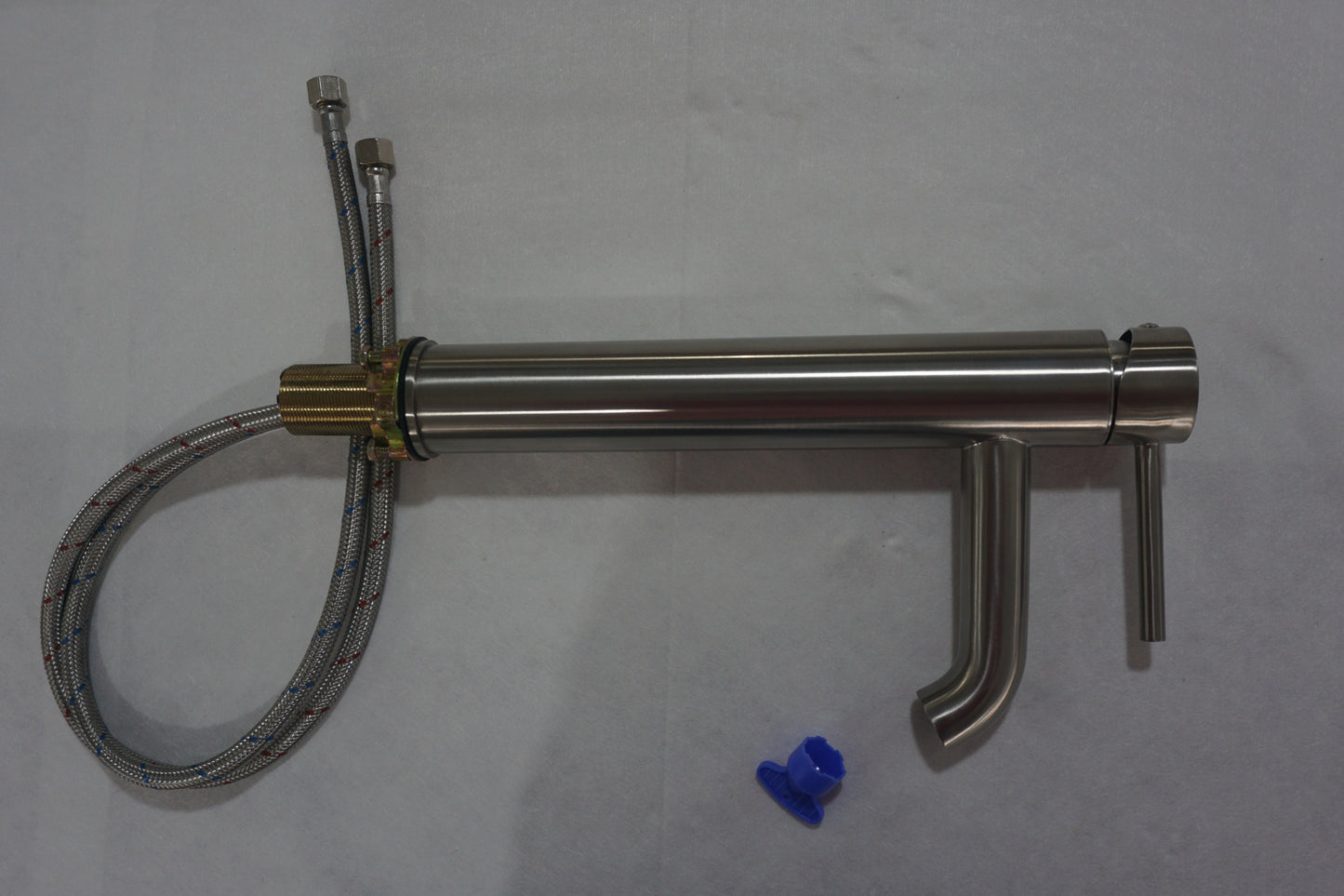 Deck Mount CUPC Stainless Steel Bathroom Sink Faucet Brushed Nickel Lead Free Brass