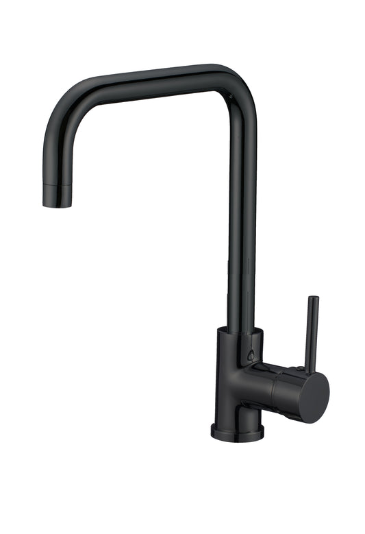 1 Hole CUPC Black Kitchen Sink Faucet Black Stainless Steel