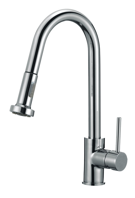 1 Hole CUPC Chrome Kitchen Sink Faucet Chrome Stainless Steel