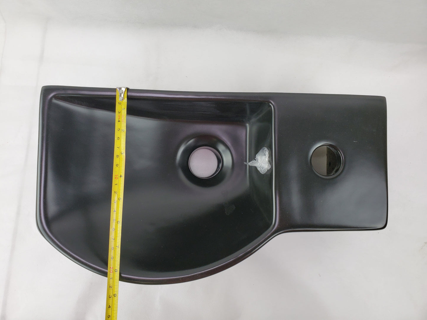 14.7-in. x 8.7-in. Rectangle Bathroom Vessel Sink Black Enamel Glaze