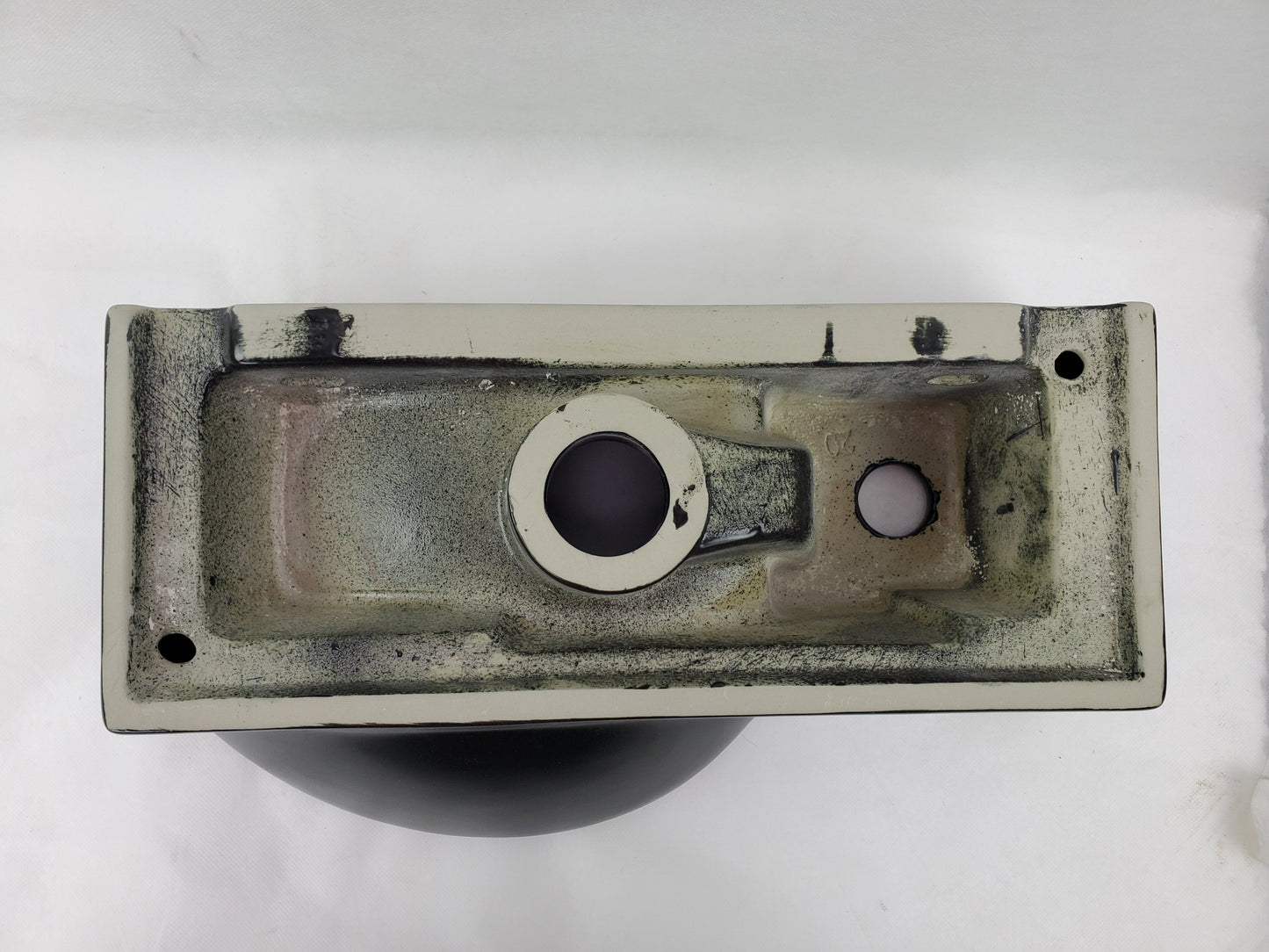 14.7-in. x 8.7-in. Rectangle Bathroom Vessel Sink Black Enamel Glaze