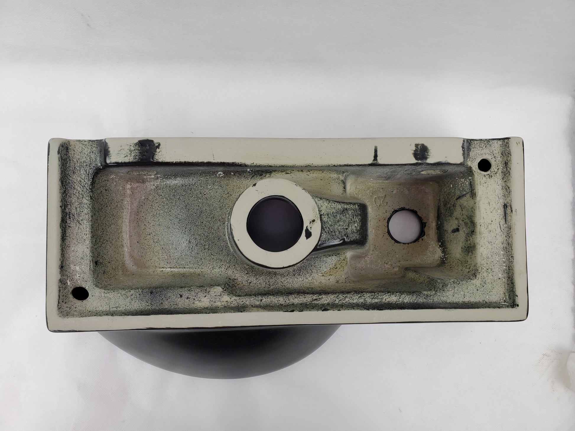 14.7-in. x 8.7-in. Rectangle Bathroom Vessel Sink Black Enamel Glaze