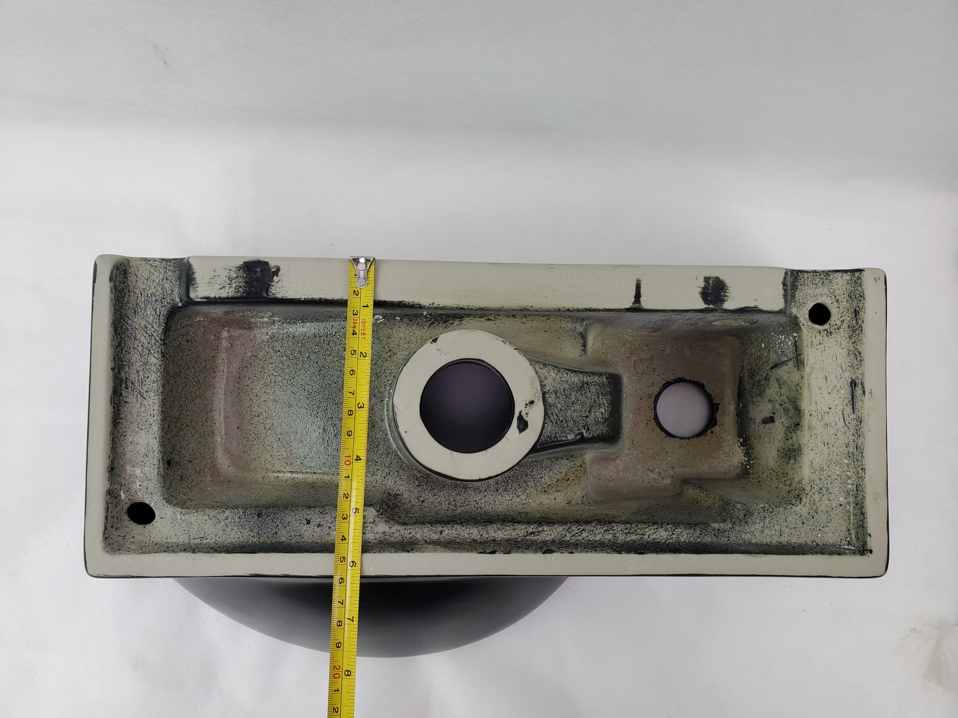 14.7-in. x 8.7-in. Rectangle Bathroom Vessel Sink Black Enamel Glaze