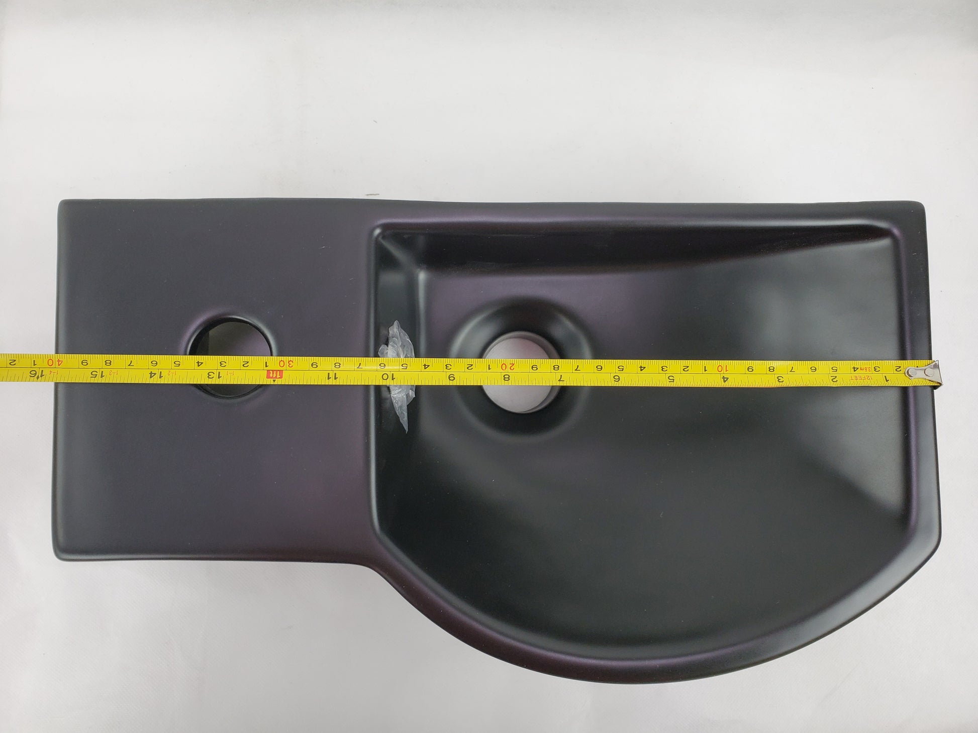 14.7-in. x 8.7-in. Rectangle Bathroom Vessel Sink Black Enamel Glaze