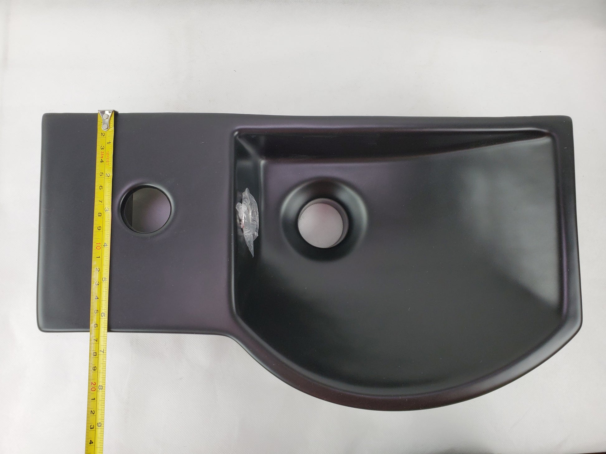 14.7-in. x 8.7-in. Rectangle Bathroom Vessel Sink Black Enamel Glaze