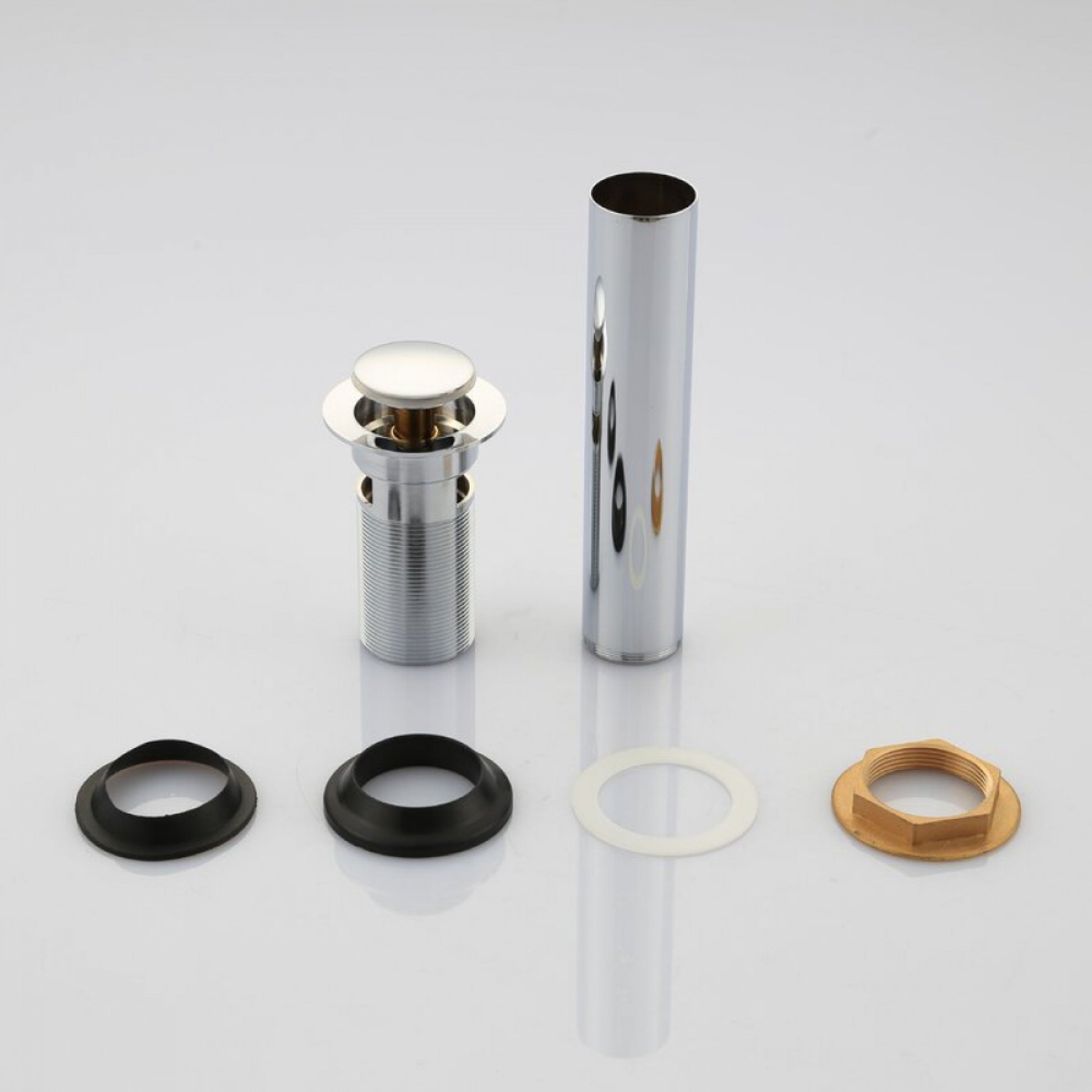 2.60 in. x 2.60 in. Yes Overflow Bathroom Sink Drain Chrome Stainless Steel