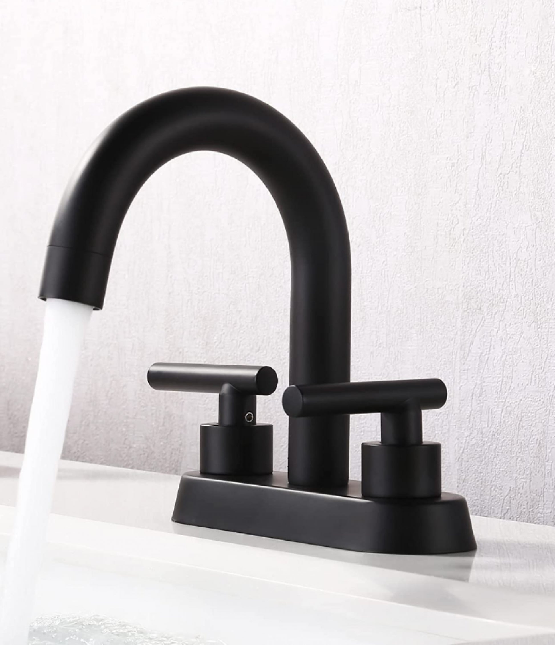 3H4-in. CUPC Brass Bathroom Sink Faucet Black Lead Free Brass