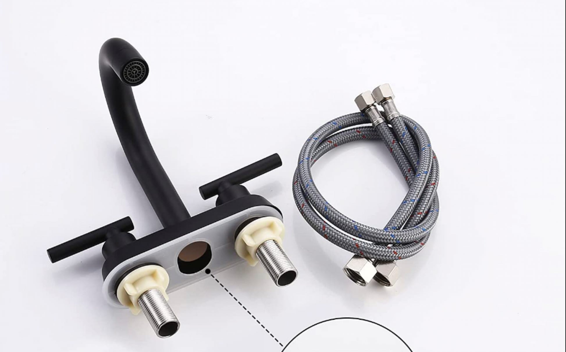 3H4-in. CUPC Brass Bathroom Sink Faucet Black Lead Free Brass