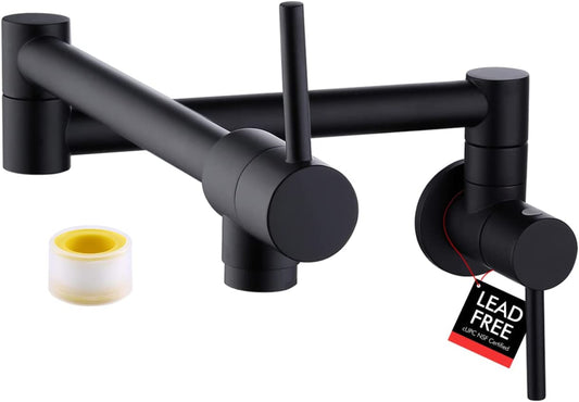 1 Hole CUPC Black Kitchen Sink Faucet Matte Black Brass