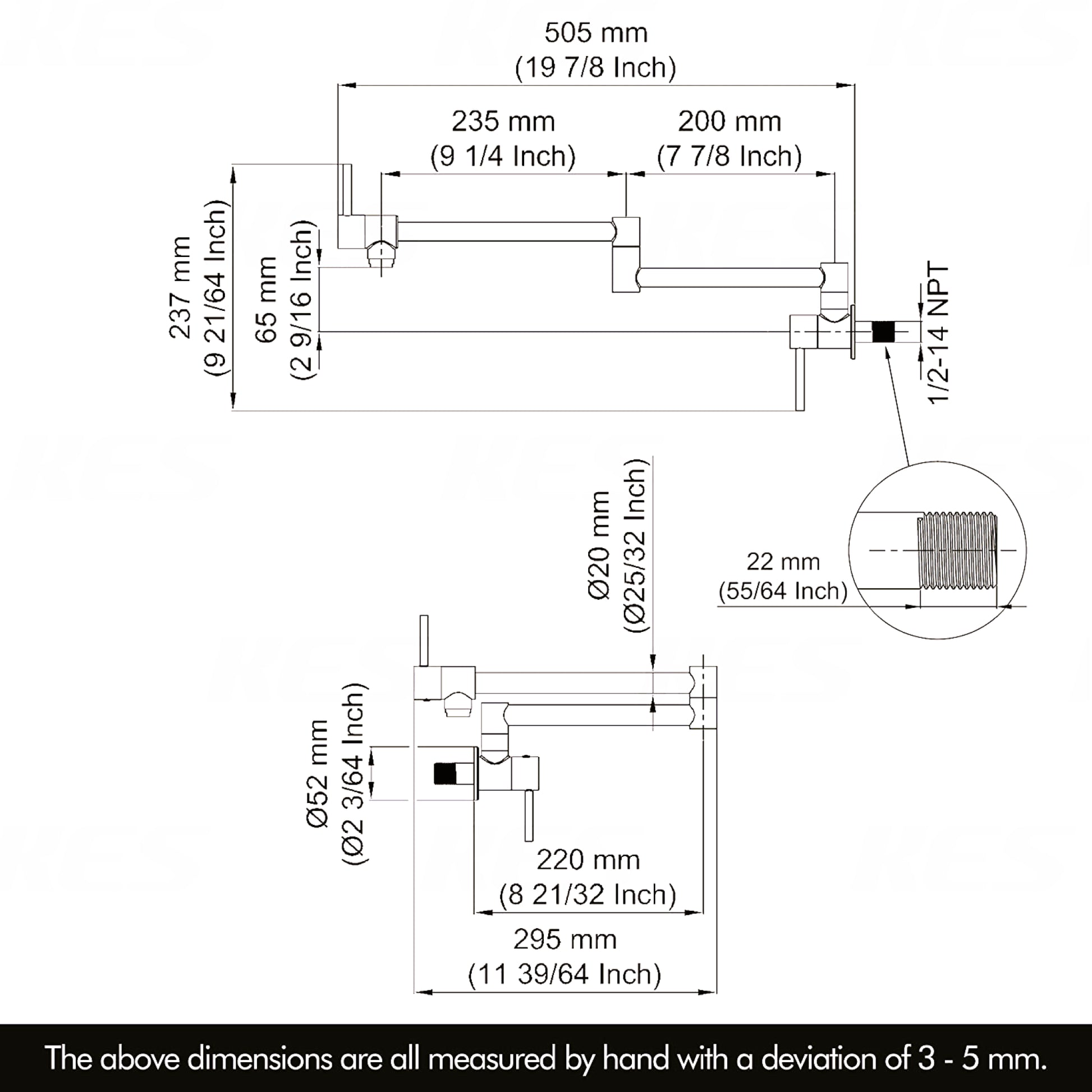 1 Hole CUPC Black Kitchen Sink Faucet Matte Black Brass