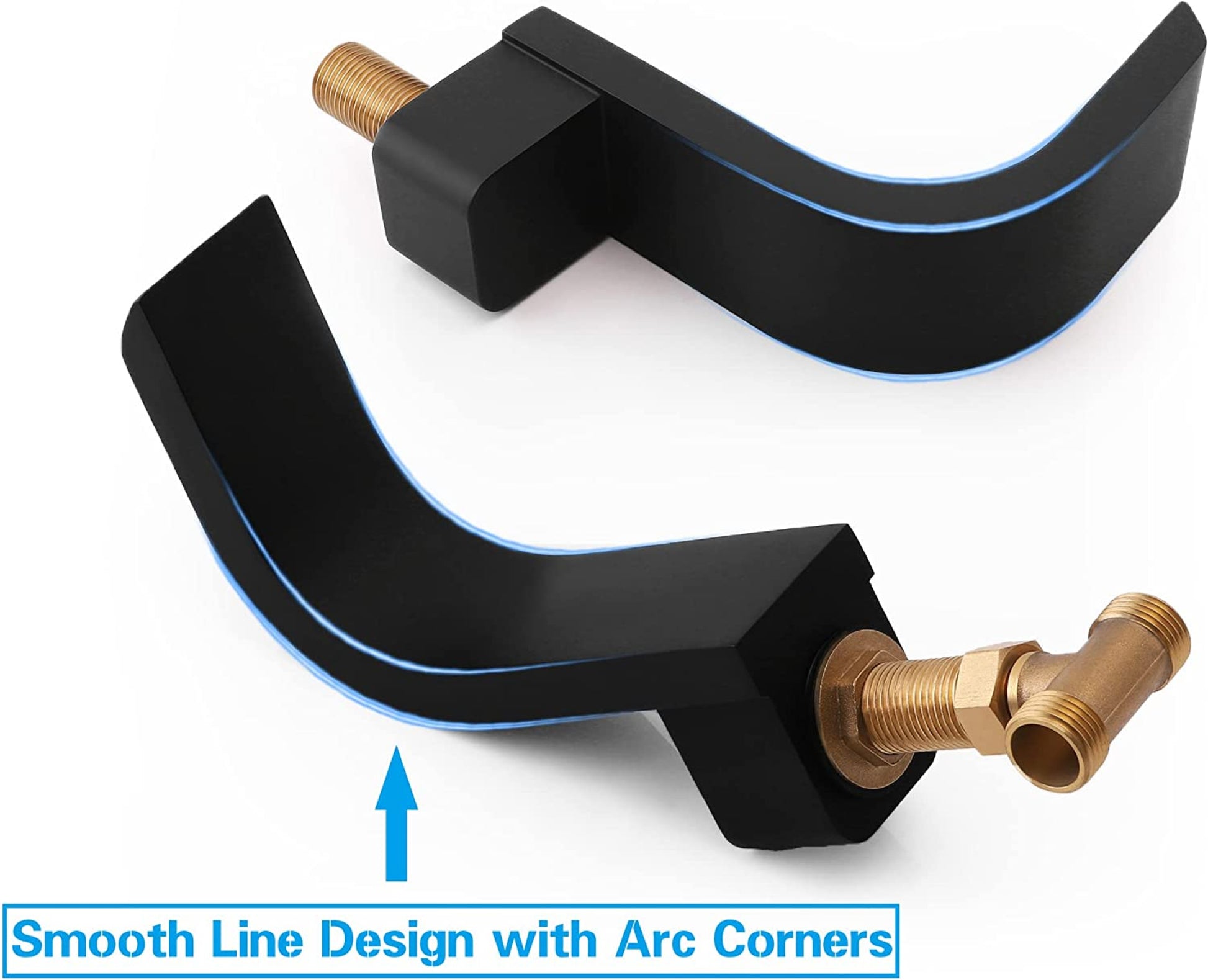 3H8-in.  Black Bathroom Sink Faucet Black Brass