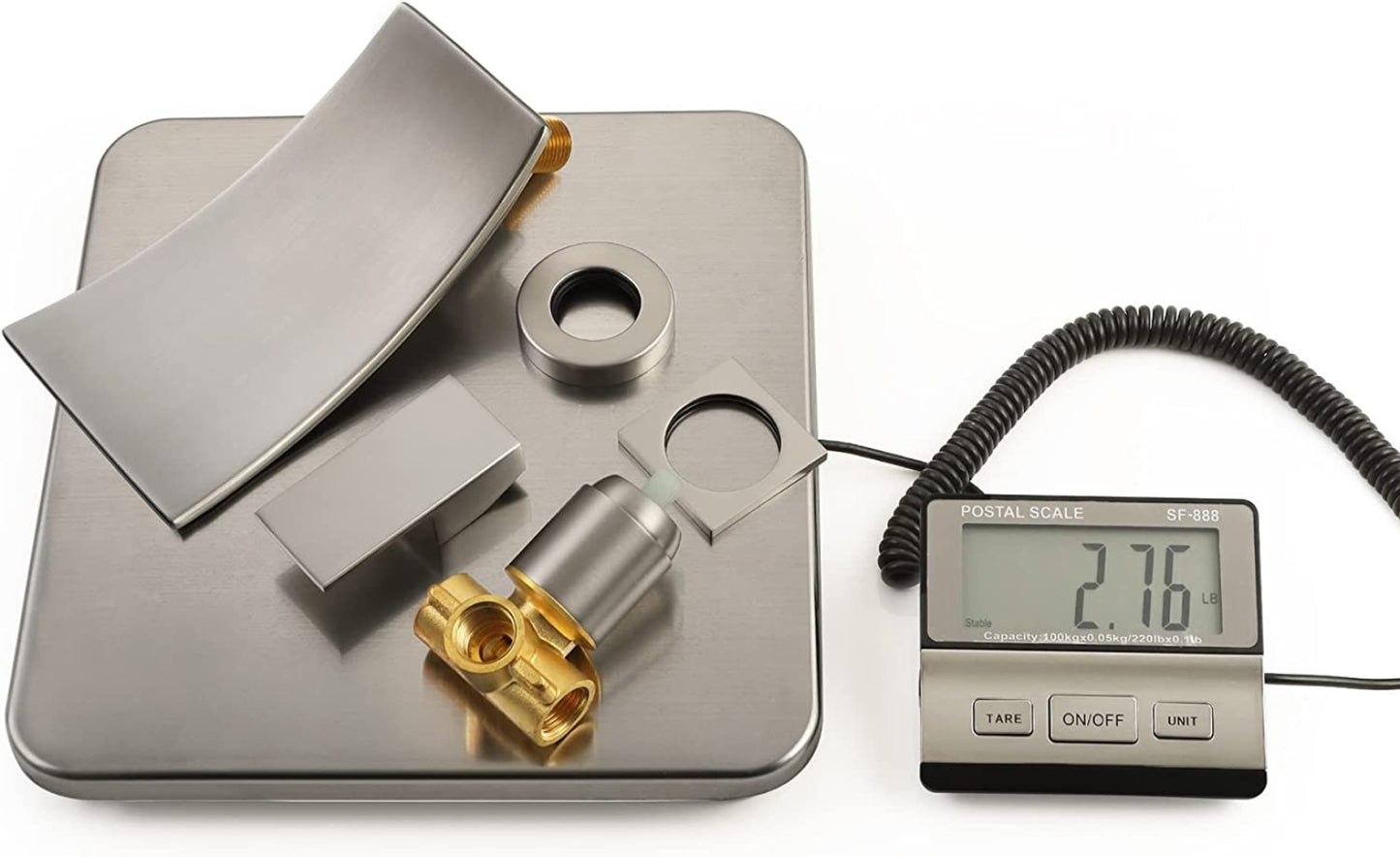 2 Hole  Brushed Bathroom Sink Faucet Brushed Nickel Brass