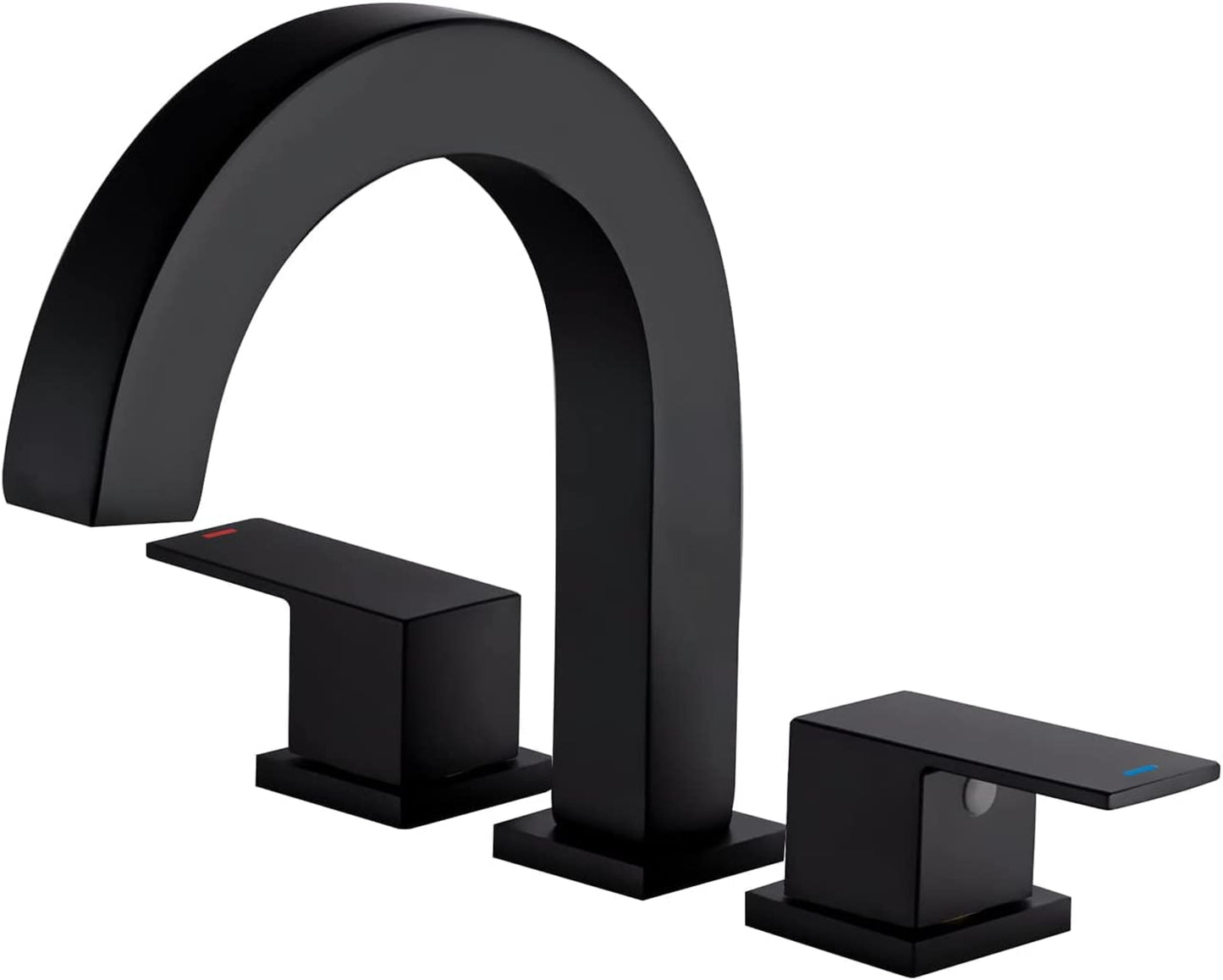 3H8-in. CUPC Matte Bathroom Sink Faucet Matte Black Brass