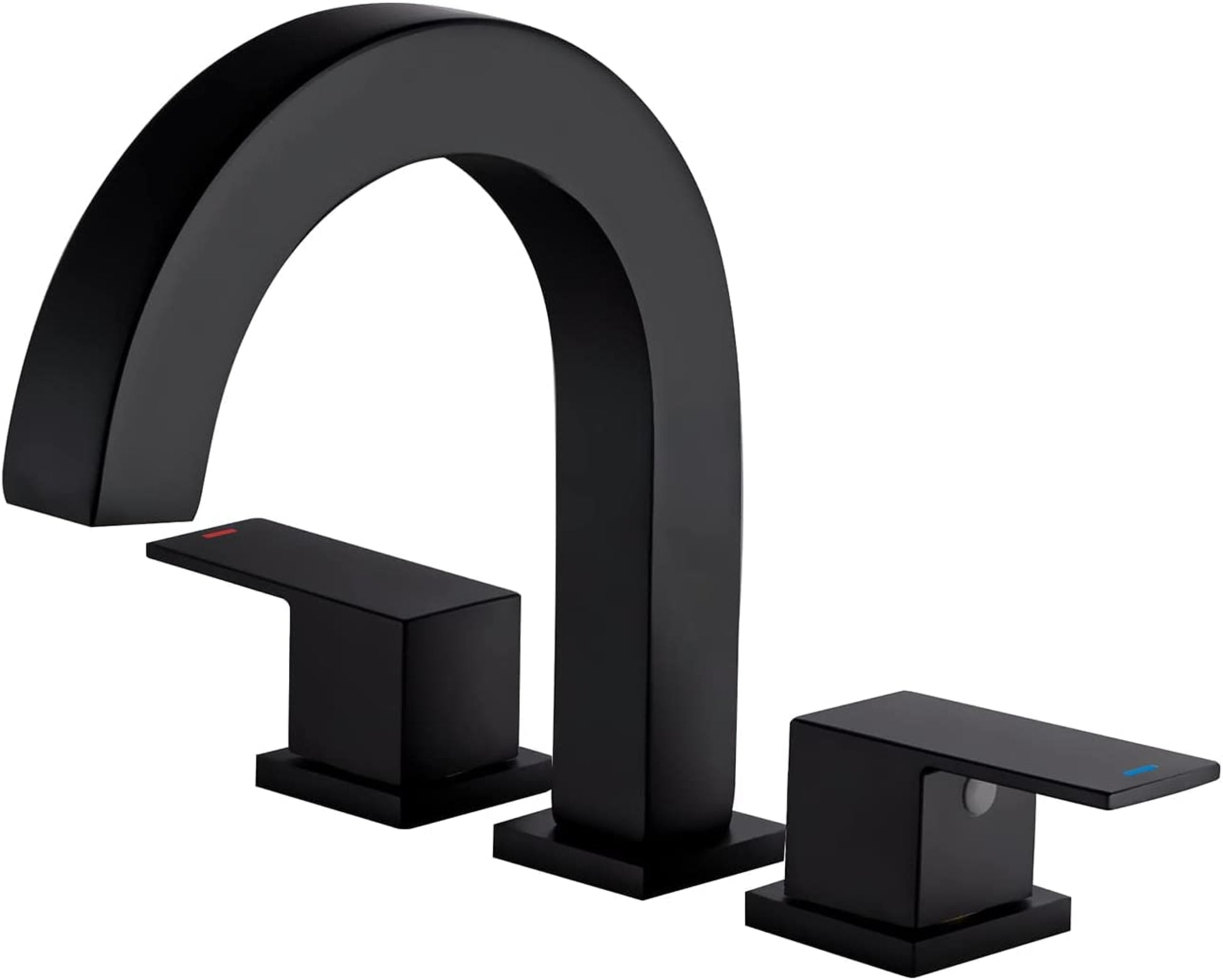 3H8-in. CUPC Matte Bathroom Sink Faucet Matte Black Brass