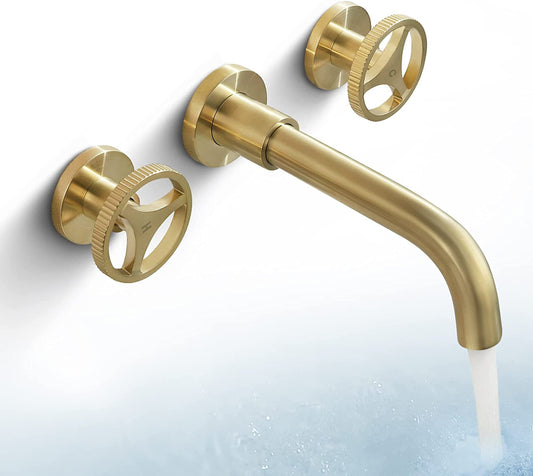 3H8-in.  Brushed Bathroom Sink Faucet Gold Brass