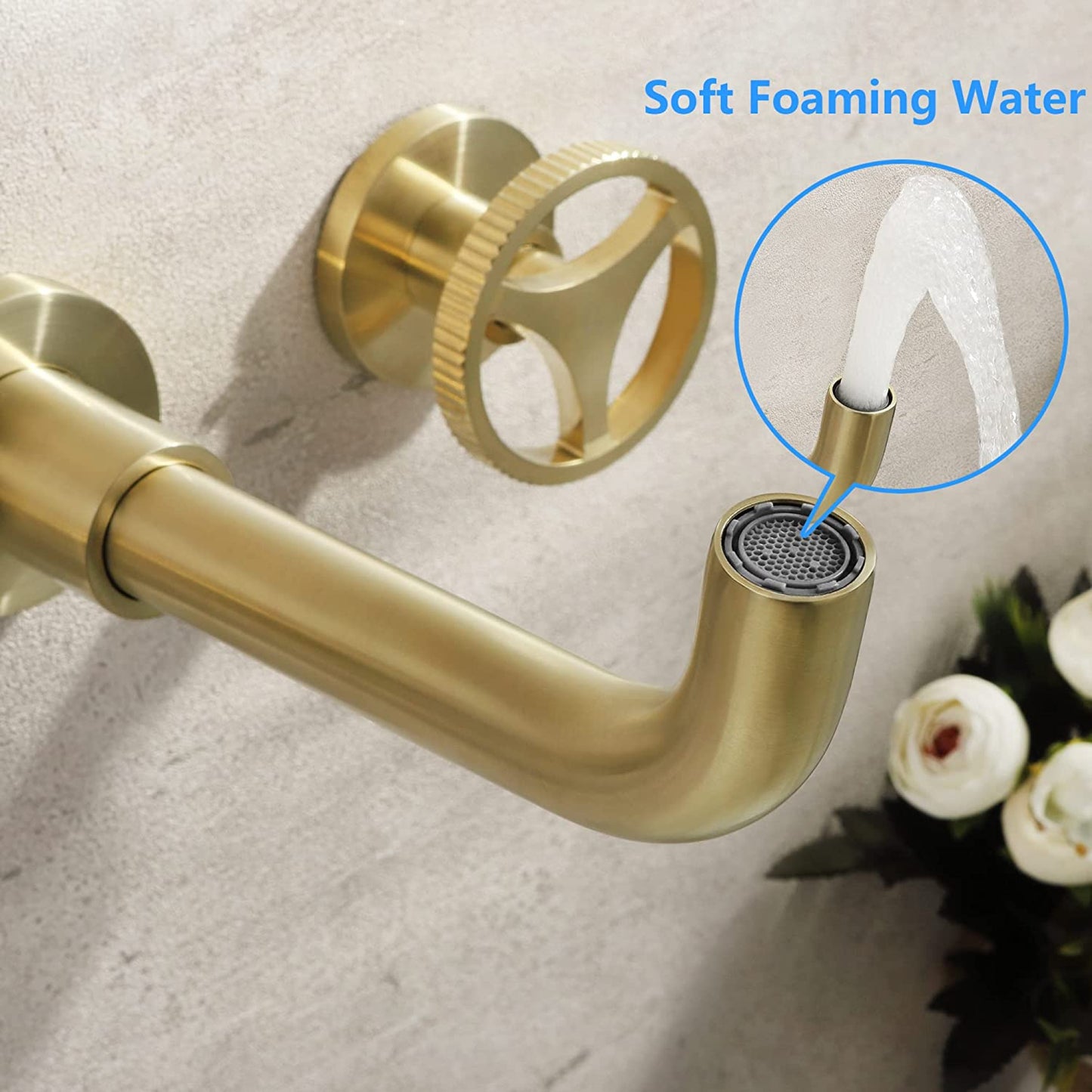 3H8-in.  Brushed Bathroom Sink Faucet Gold Brass